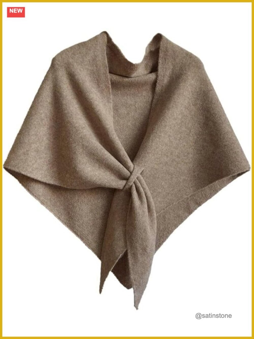 Women's Pashmina Shawl Wrap Knitted Wool Triangle Scarf Shrug Cardigan